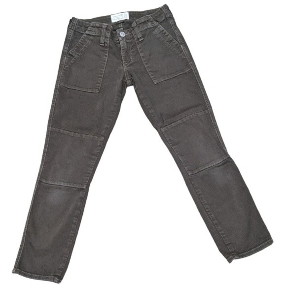 True Religion Joyce military skinny surplus cropped army green revolve size 24